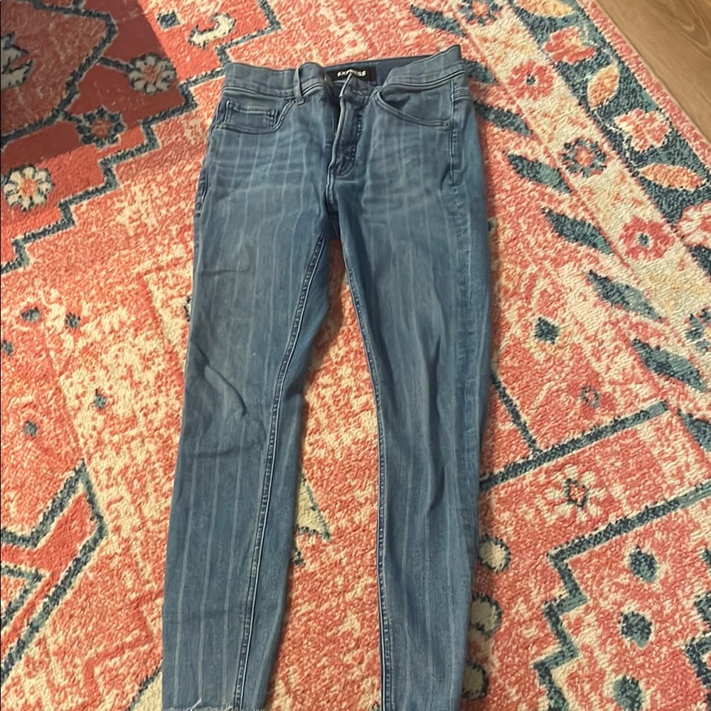 Express Women's Light Blue Skinny Jeans